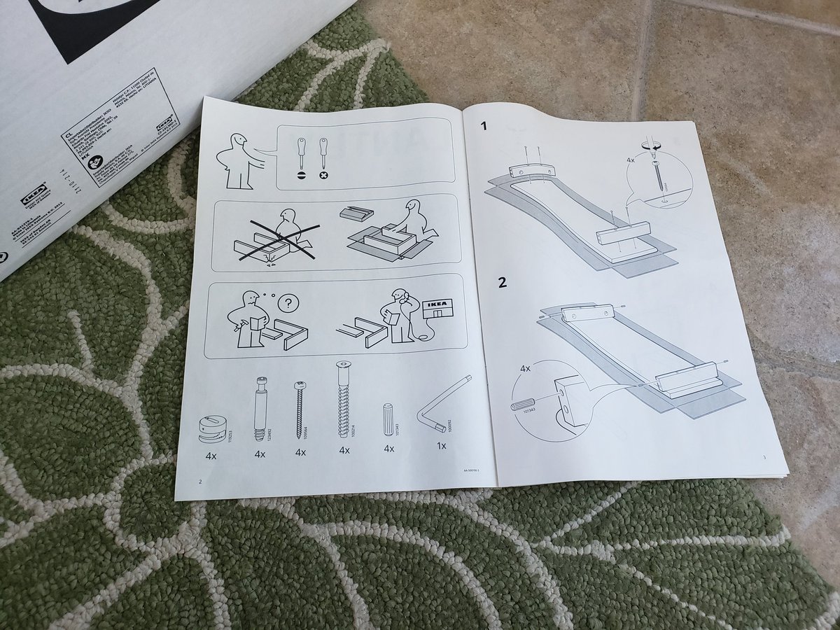 genemueller's tweet photo. Did an @IKEA project today & didn't end up spewing foul language, questioning my birth, or taking the Lord's name in vain. No blood spilled, no calls made to a help line, no work-thru videos employed on YouTube. Just me, a Phillips screwdriver and a trusty hex! #tinywin https://t.co/hqN7C3Bk0w