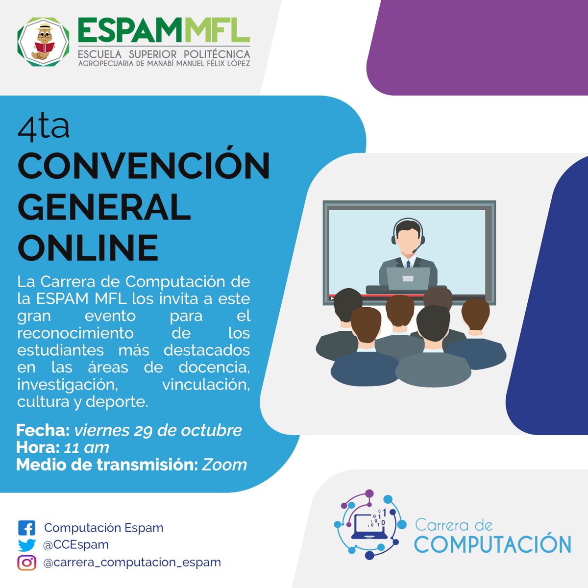 CCEspam's tweet photo. 4ta Convención General Online, los esperamos https://t.co/7zE1QD2KzG