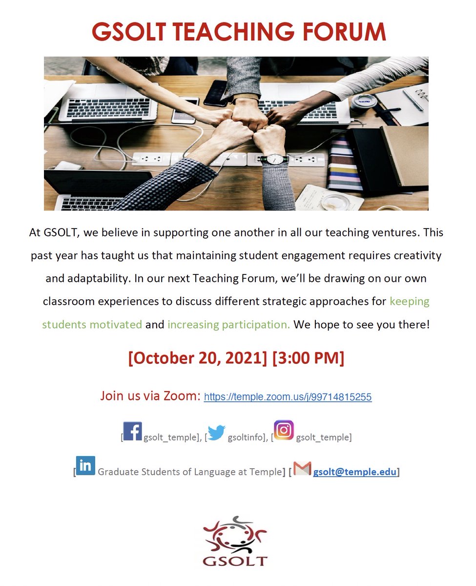 gsoltinfo's tweet photo. Join us tomorrow at 3:00 PM for our Teaching Forum! https://t.co/kB5HIF372i