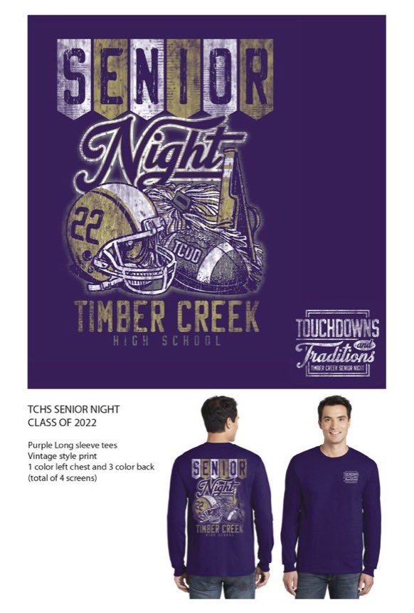 Senior Night shirts are up on the web-store! Buy yours now for the senior night this Thursday!