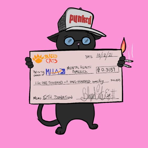 BlazedCats's tweet photo. Your daily reminder that we have donated over $300k to @MentalHealthAm
#BlazedChecks #EndlessUtility #AutomatedDonations https://t.co/EWVwN2NXi3