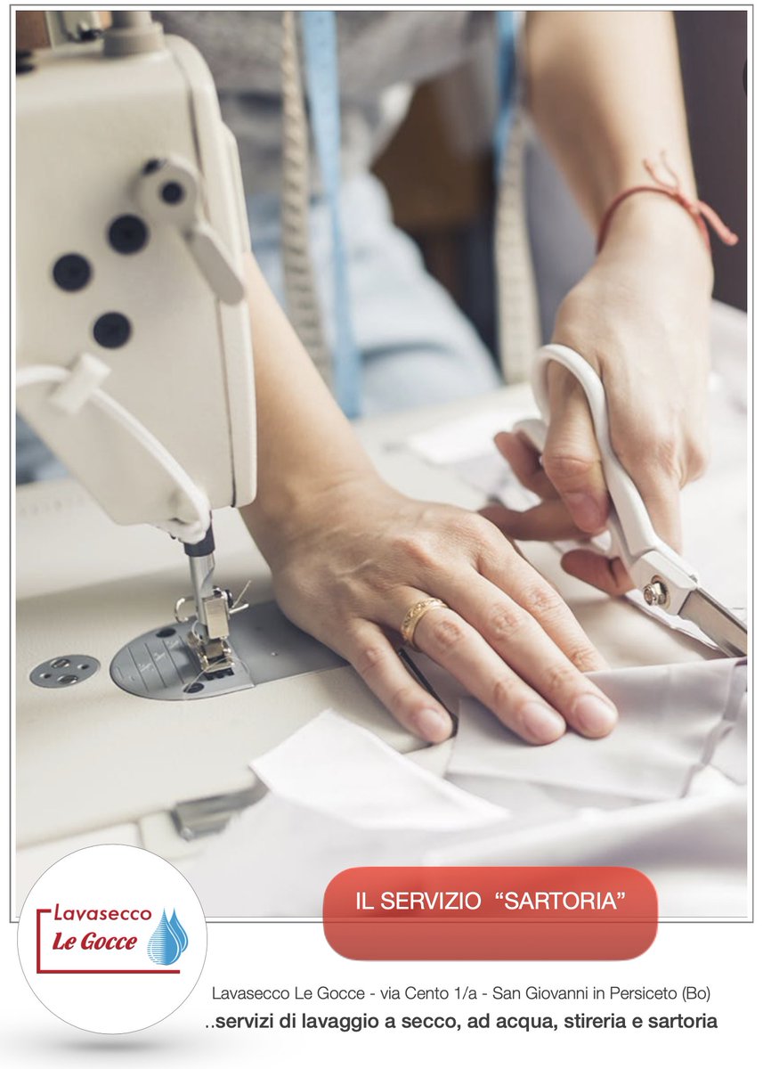 ✅ in negozio è disponibile anche il servizio 'sartoria' per i tuoi capi da sistemare, orli, sostituzioni cerniere, accorciamenti, restringimenti o altre piccole riparazioni..🌺 
<a href="/Lav_LeGOCCE/">Lavasecco LE GOCCE</a> Lavasecco Le Gocce - via Cento 1/a - San Giovanni in Persiceto (Bo) 🌈