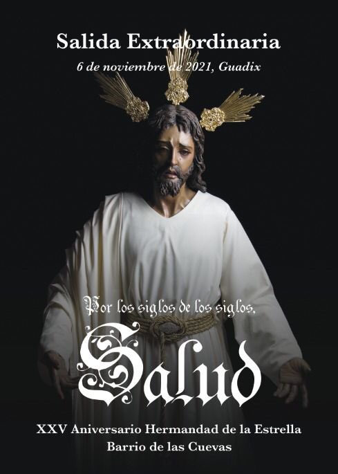 📣 Queremos anunciarles que el próximo 6 de Noviembre estaremos en Guadix acompañando a Nuestro Padre Jesús de la Salud de la <a href="/HdadEstrellaGua/">Hdad Estrella Guadix</a> en su Salida Extraordinaria.

Agradecer a la Hermandad la confianza puesta en nuestra formación.

¡Os esperamos! 👏🏼