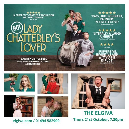 Funny, naughty, clever farce.
This Thursday, 7.30pm
elgiva.com/not-lady-chatt…

#elgiva #chesham #comedy #farce #theatre <a href="/happyidiotuk/">Happy Idiot</a>