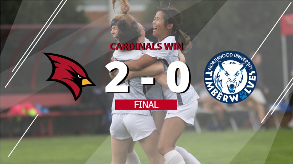 svsuathletics's tweet photo. CARDINALS WIN!!

@SVSUWSOC tops rival Northwood in a midweek GLIAC matchup 2-0 in Midland

Cardinal goals from Babon and Samolinski
Argeros with 7 saves for the shutout https://t.co/5NFuJu6gAb