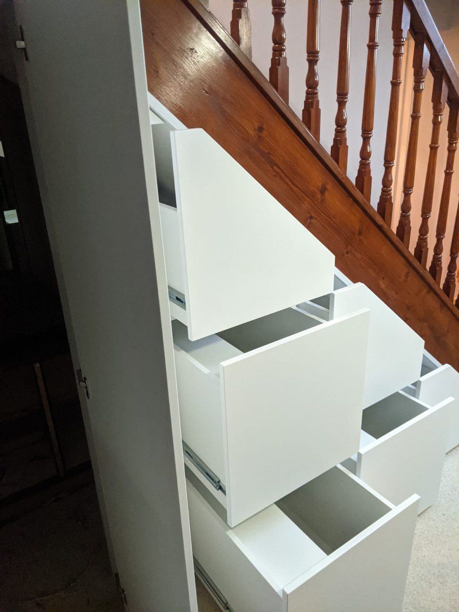 StairsStorage's tweet photo. https://t.co/oD8i5grAkA - push to open #shoedrawers / #storagedrawers with coat cupboard were fitted in #cinderford #gloucestershire #gloucestershirebusiness #Understairsstorage #storage #stairs #stairsstorage #furniture #understairstorage #bespoke #bespokedesign https://t.co/JVtQzUnn6W