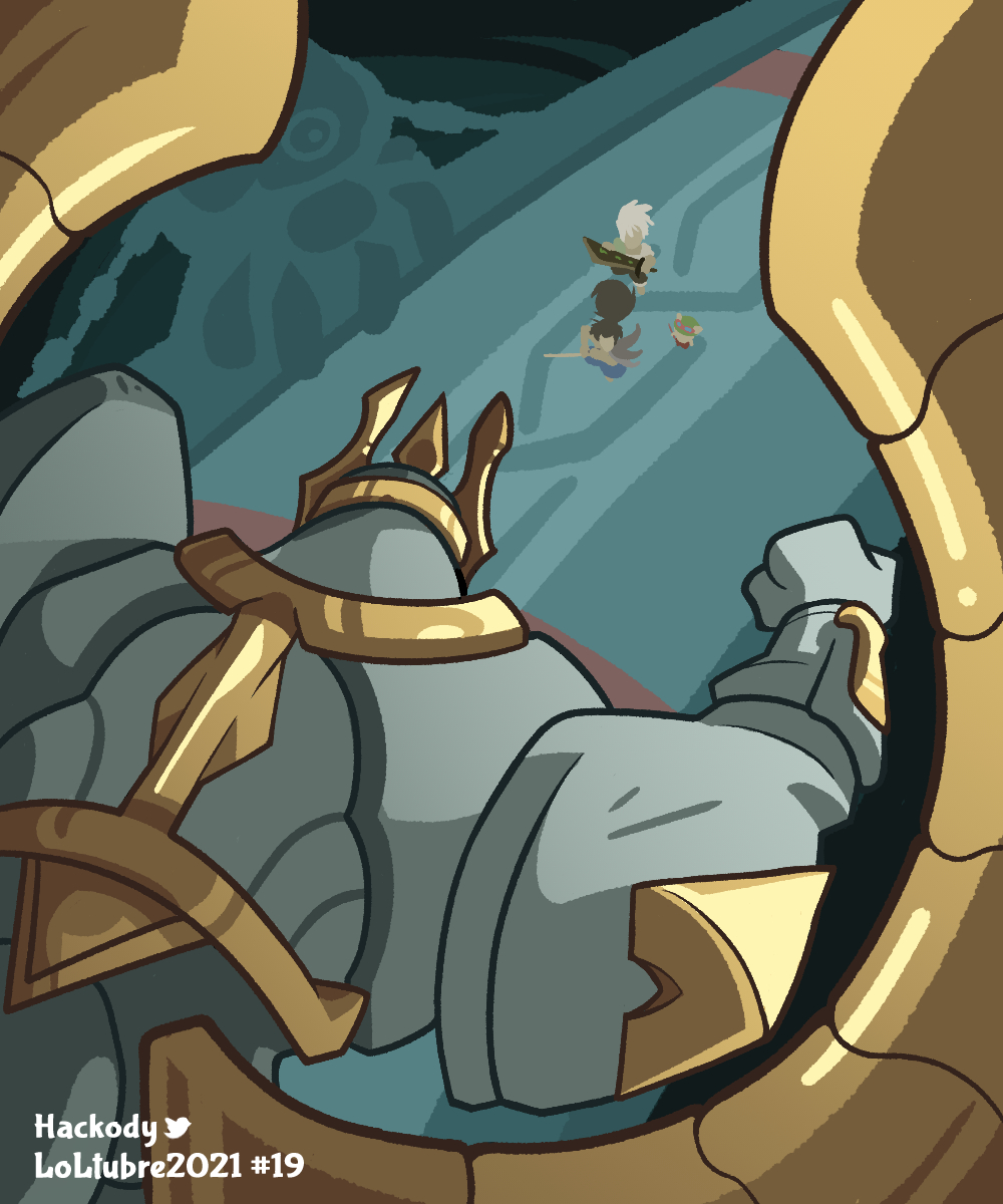 Hackody's tweet image. #LoLtubre2021 Día 19: Campeón con el que carreas. Según Blitz es la roca.