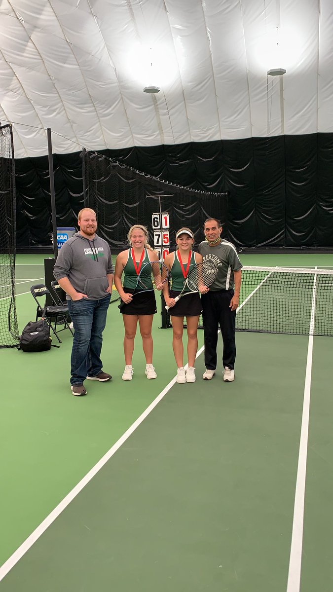 PipestoneSports's tweet photo. Pipestone Area‘a Emma Stahl and Toryn Woelber qualify for the Class A state tennis tournament with a 6-1, 7-5 victory in the true-second doubles match at the Section 3A tournament in St. Peter 🎾😎 https://t.co/DI6f8MInHY