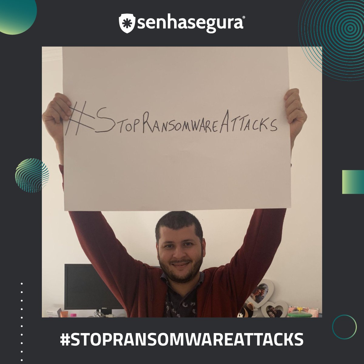segura_security's tweet photo. senhasegura launches today the campaign #stopransomwareattacks to raise the awareness of users and organizations to enforce cybersecurity and prevent this kind of attack from taking place.
#cybersecurity #ransomware #cybercrime #senhasegura @Andre_L_Diniz https://t.co/RSEqtDdXYP