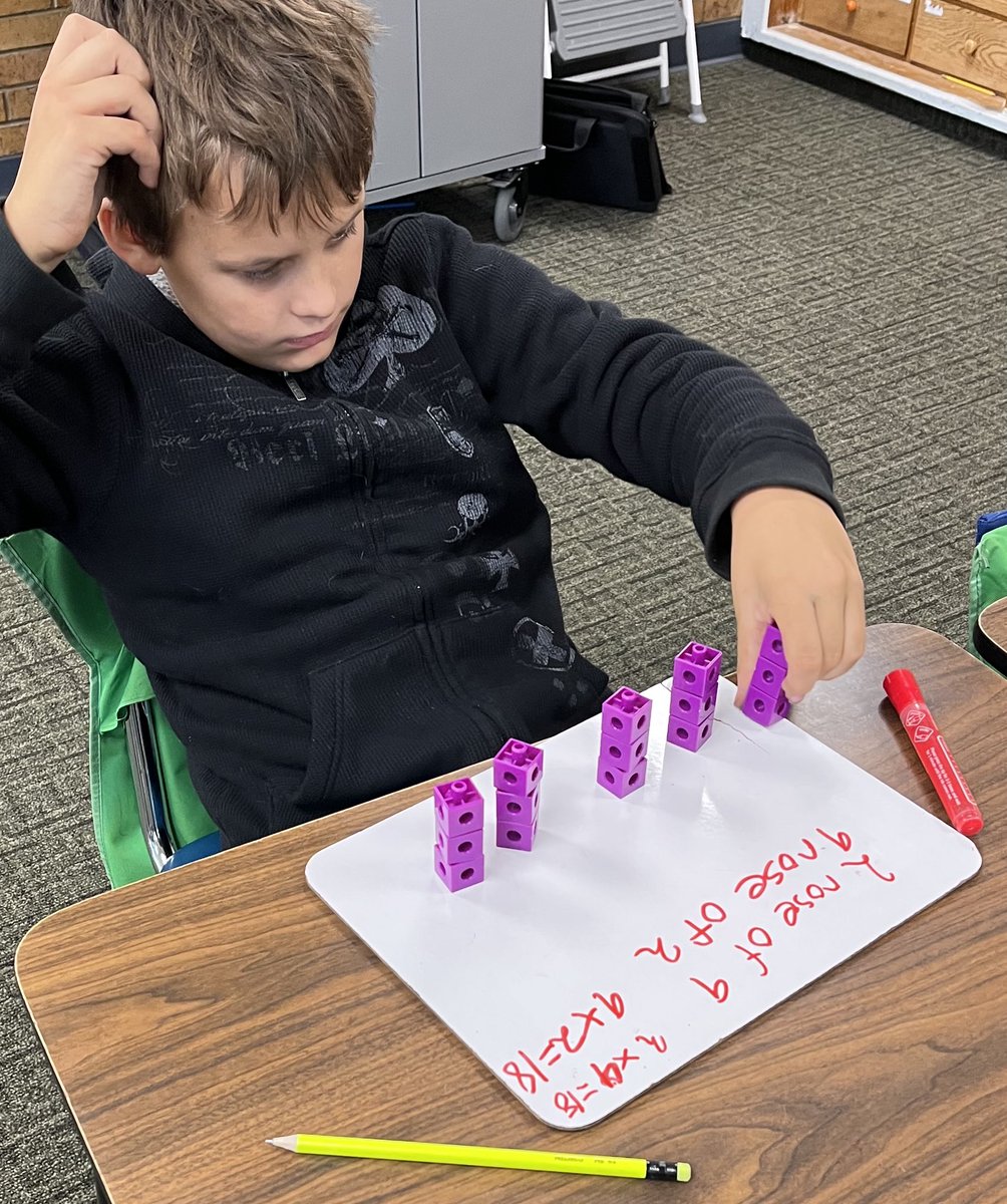 Miss Snogren’s 4th graders are learning about factors. They used unifix cubes to make equal groups to find all the factor pairs of 18. #HandsOnLearning #MathIsFun