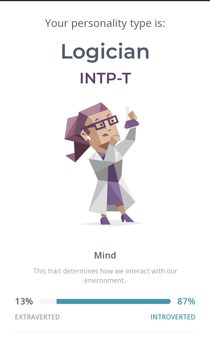 シ︎ˢ on Twitter: "Ok so INTPs are rare, who's with me belonging to that 2-5%  of the population? Raise your hand coz I haven't seen my INTP team yet  since this MBTI