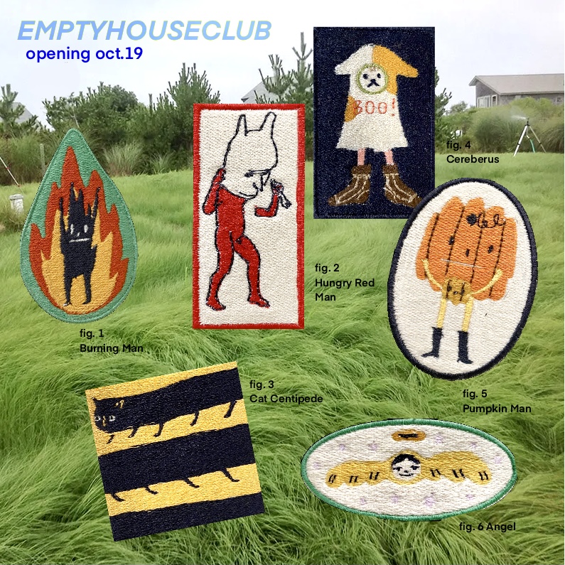 emptyhouseclub's tweet photo. hello! ✷✷✷ we're an artist collective currently making &amp; selling embroidered patches :^) please check out our shop in link below!! ⬇ https://t.co/BCoKe4zOSv