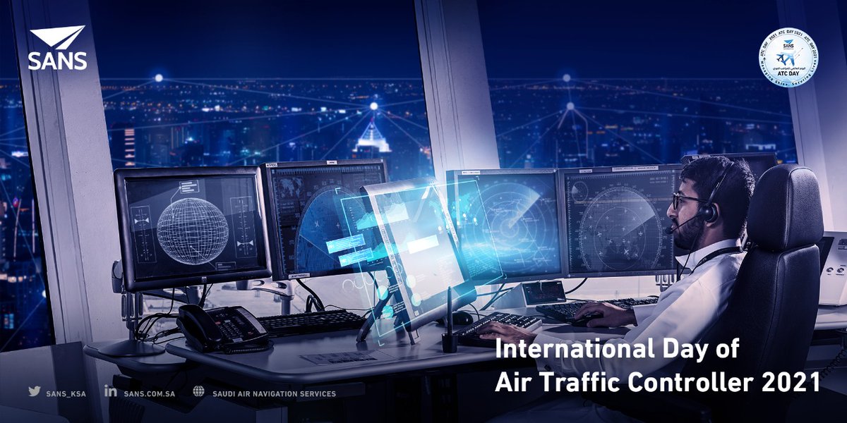SANS_KSA's tweet photo. More than 70 years, more than 700 Saudi Air traffic controllers; for a safe sky.

We appreciate all your efforts. And we guarantee your accuracy.

#ATCDay
#SANS https://t.co/JNhm9C4U27