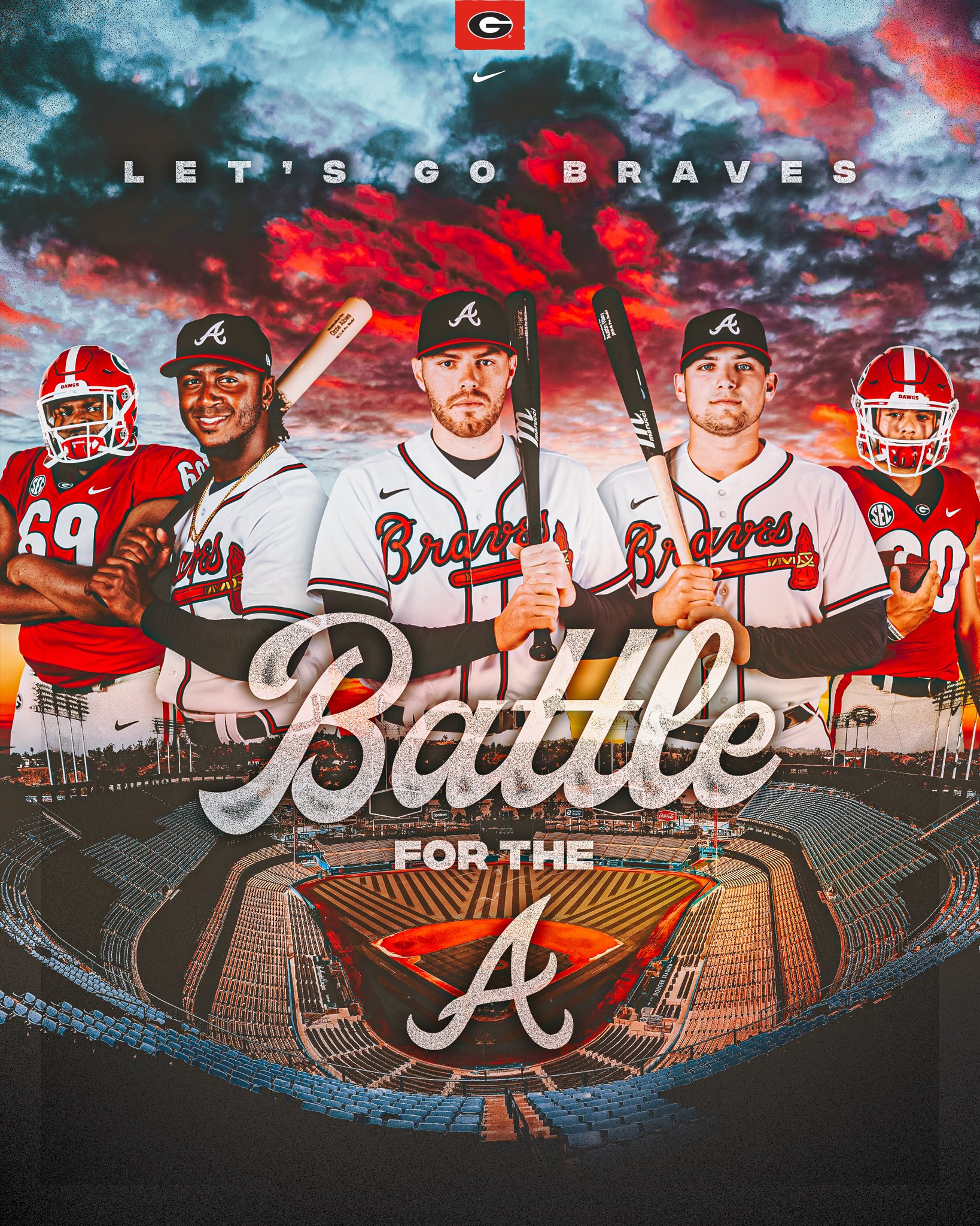 Georgia Football on X: 𝗟𝗘𝗧'𝗦 𝗚𝗢 @Braves! #BattleATL https