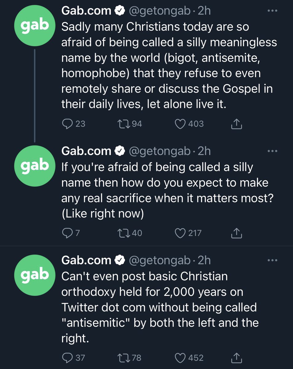 hannahgais's tweet photo. the CEO of Gab has been posting for hours using textbook antisemitic talking points after people pointed out that “Judeo-Bolshevik” is a term popularized by the Nazis https://t.co/ja2whqOiNc