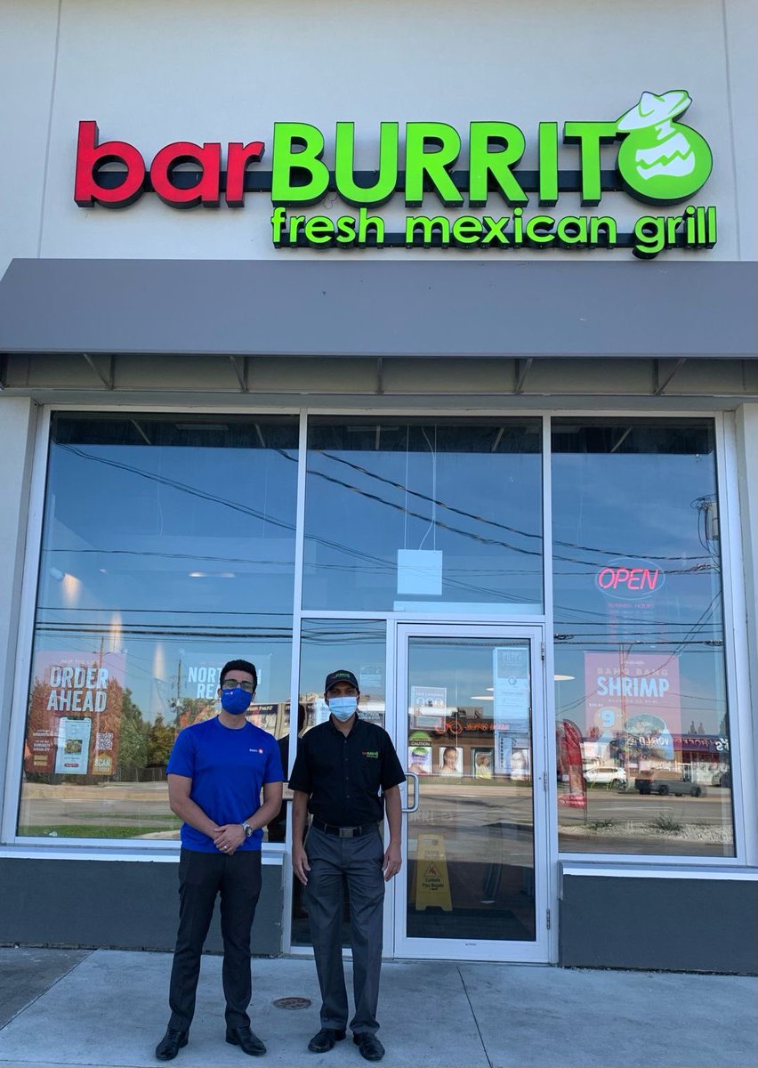 ann_diab's tweet photo. #BMO #BusinessBanking #YQG
#RelationshipManagers showing support &amp; appreciation during #smallbusinessmonth

Owner Shyam puts his heart &amp; soul into business every day and it certainly shows! Empowering his staff to grow with him! 

 👀 BarBurrito , 7555 Tecumseh Rd E, Windsor https://t.co/KI9q69kspK