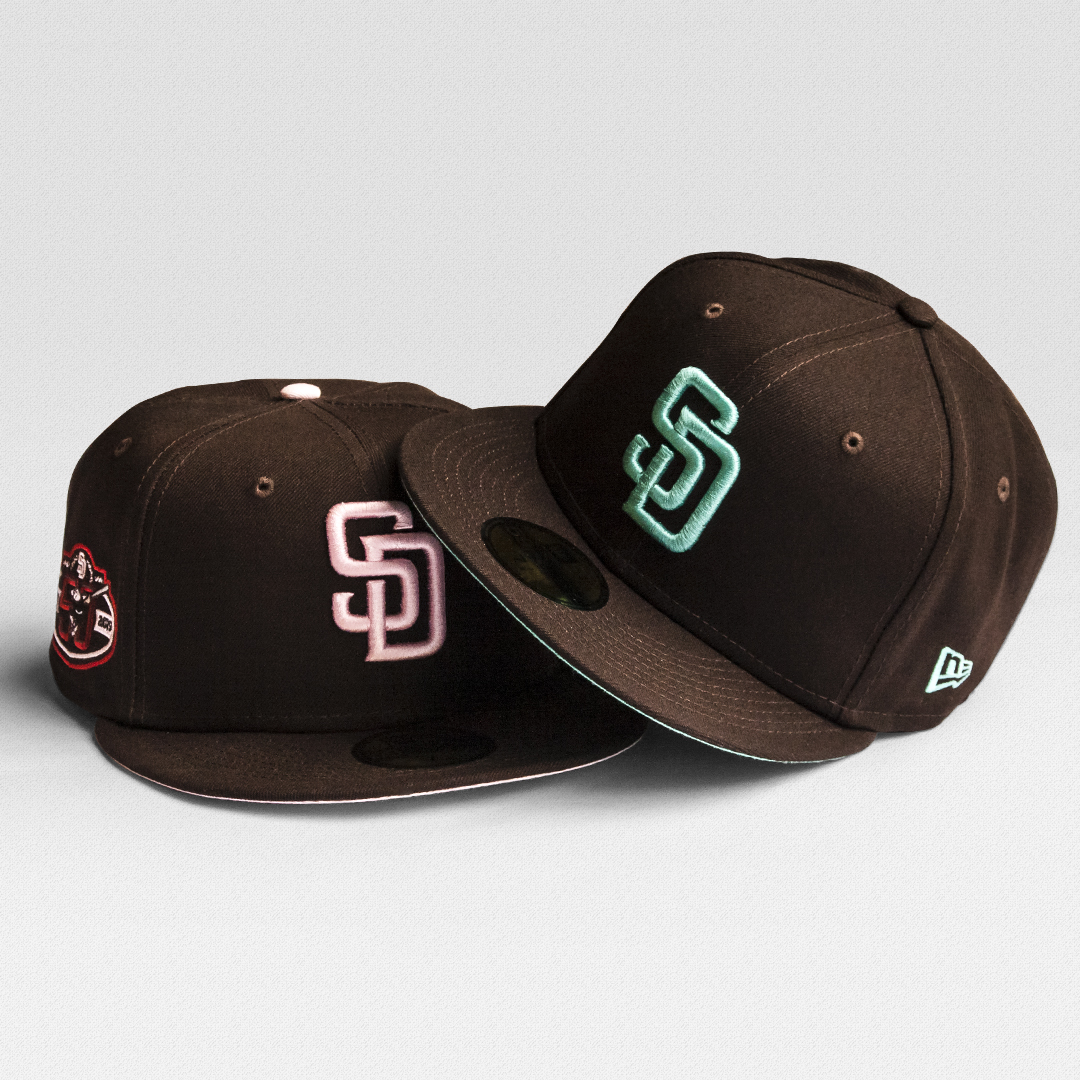 BillionCreation's tweet photo. Chocolate. The food of the gods. 

Will you give in to temptation? 

Launching 10/21, online and in-store at Billion Creation. 

#newera #neweracap #59fifty #fitted #capculture #sandiego #padres #sandiegopadres #mlb #baseball #sports #playoffs #tatisjr #petcopark #friarfaithful https://t.co/LXr75DZBBJ
