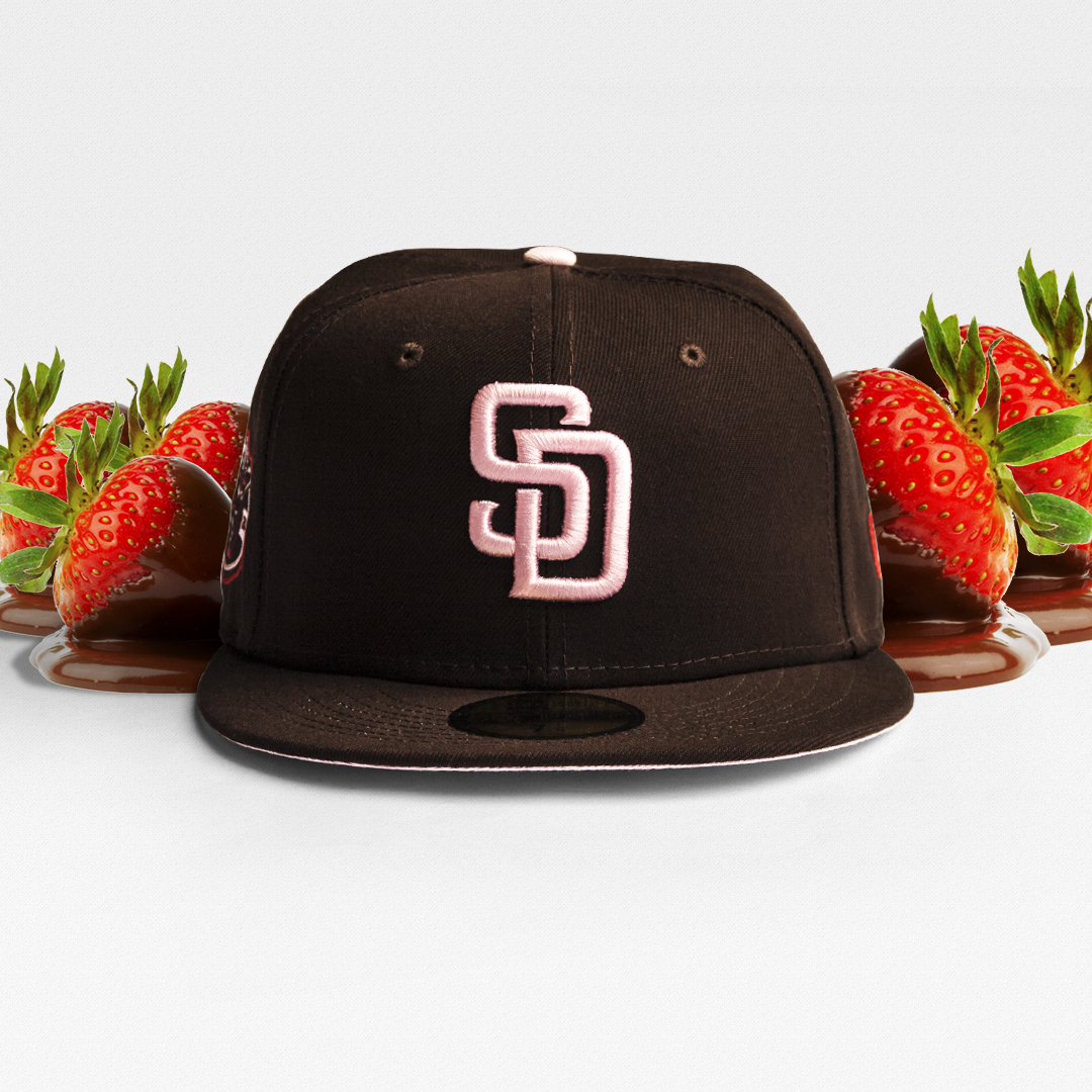 BillionCreation's tweet photo. Chocolate. The food of the gods. 

Will you give in to temptation? 

Launching 10/21, online and in-store at Billion Creation. 

#newera #neweracap #59fifty #fitted #capculture #sandiego #padres #sandiegopadres #mlb #baseball #sports #playoffs #tatisjr #petcopark #friarfaithful https://t.co/LXr75DZBBJ