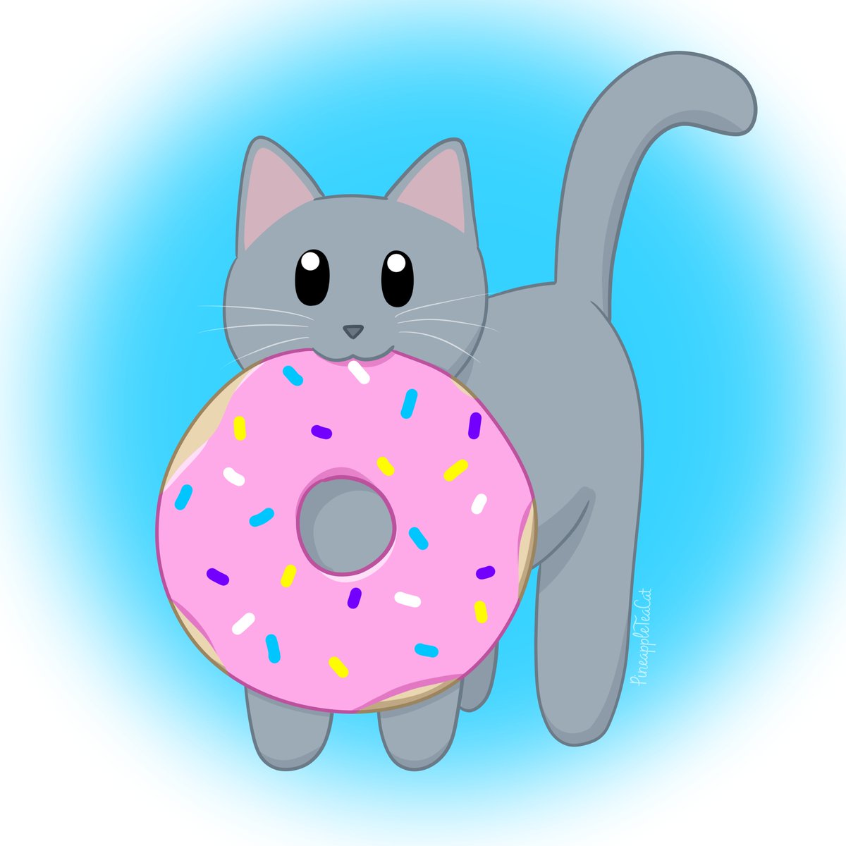 PineappleTeaCat's tweet photo. Catober Day 19: Donut Cat
#art #cat #catober #catober2021 #donut #donutcat #graycat #catart #artist #digitalart https://t.co/AQA1ZRCt9b