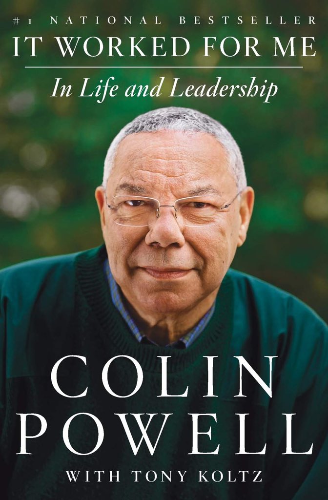 Pyramidbooks's tweet photo. #PyramidRecommendation | Colin Powell “It Worked for Me: In Life and Leadership”

Description: One of America’s most admired public figures, reveals the principles that have shaped his life and career in this inspiring and engrossing memoir.

https://t.co/McZomVPYlP https://t.co/PIHoCmVeUj