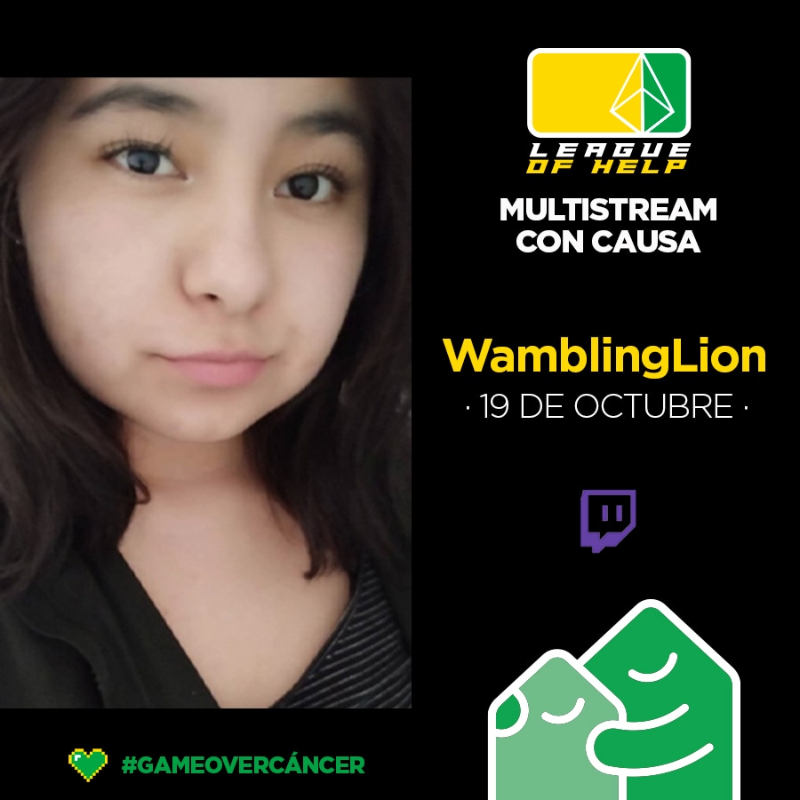 WamblingLion's tweet image. Hoy a las 7:00 pm los espero para nuestro primer stream con causa, me emociona mucho y espero puedan acompañarnos.
@CasadelaAmistad 💚  #gameovercancer #leagueofhelp