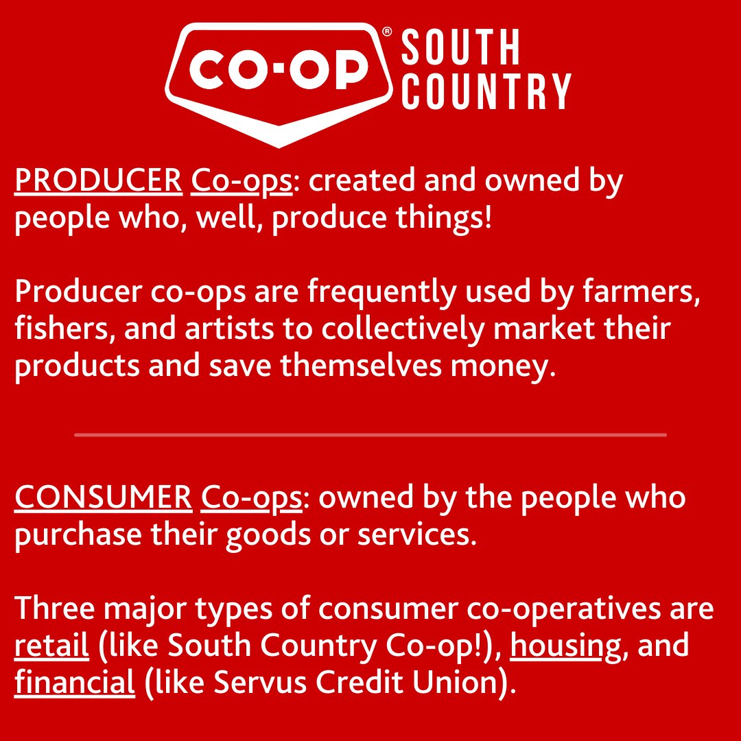 SthCntryCoop's tweet photo. Co-op Week continues!
Learn a little about the myriad of ways the co-operative model can be applied to just about any organization or business. 
#CoopWeek2021 https://t.co/eJjjTv49jn