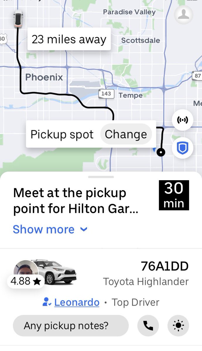 Danaka13's tweet image. @Uber Driver called, said he didn’t want to drive all out here. now he’s refusing to cancel the ride or answer. Started out 13 minutes from us now he’s driven the opposite direction. He won’t cancel so we can’t get a new one and if we cancel the price goes up! Downloading @lyft
