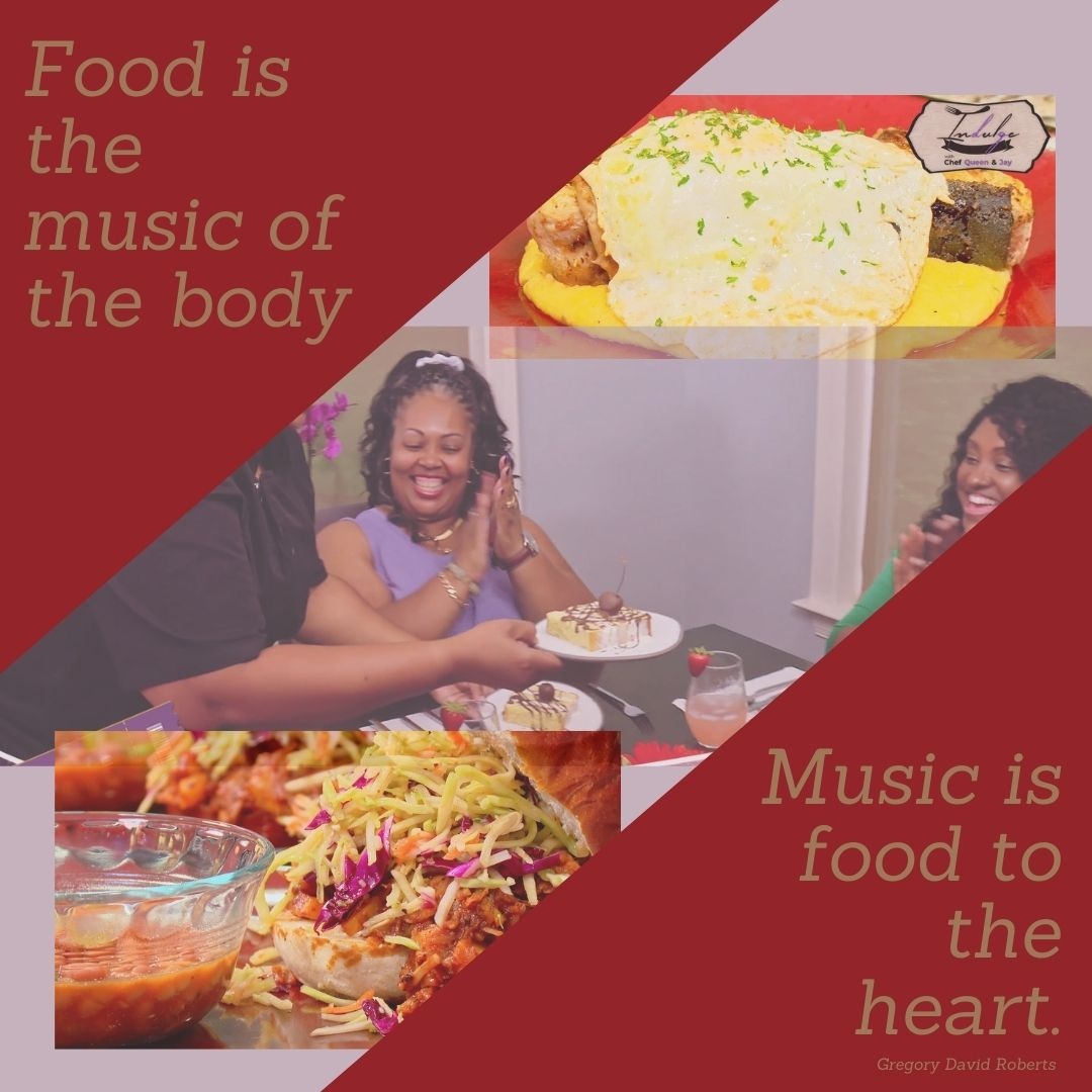 Don't forget. This Thursday at 6:30 pm EST! 

We'd love for you to join us for the Indulge! with Chef Queen &amp; Jay! 

Follow Us for more Info! 

#wncu #nccu #indulgecateringnc