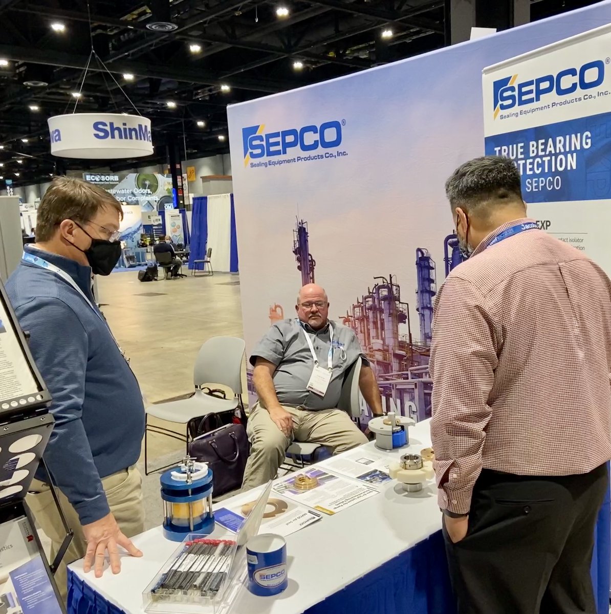 LoriDitoro's tweet image. Almost the end of #WEFTEC Day 2. Still enjoying our conversations with attendees! @SEPCO @WEFTEC #WEFTEC2021