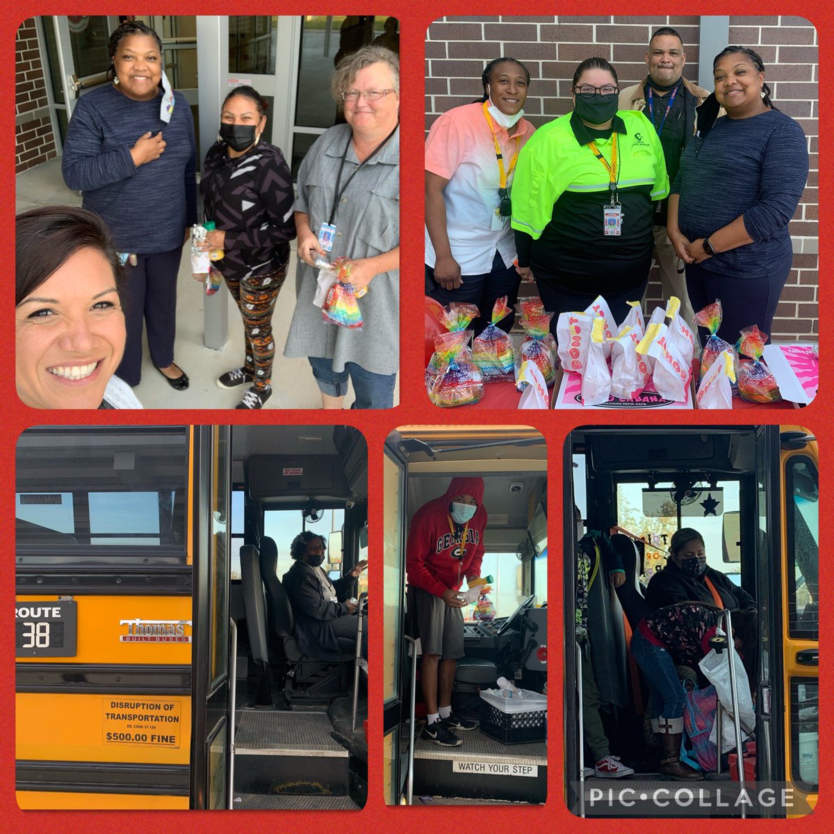 PineBurrCISD's tweet photo. Today we gave a small token of appreciation to our fabulous bus drivers!! They do a great job in getting our students to school and back home safely! 🚍🚌🛑🚸❤️🌲🌮🍩 #just4kids @AnastasiaMacke2 @ClauThomas11 @doc_sanford https://t.co/C5FOQDUTyR