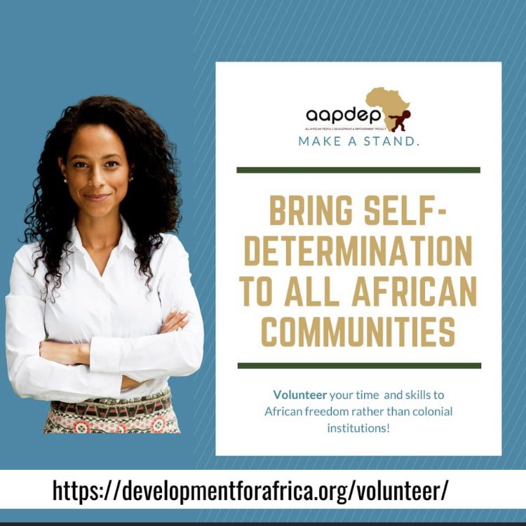 _InPDUM's tweet photo. A message from #AAPDEP, “Do you or someone you know want to volunteer their services to help develop self determination within African communities?
Get involved in developing programs for your African community…” https://t.co/iwiiem52Hx
Uhuru! https://t.co/ghuyC019kY