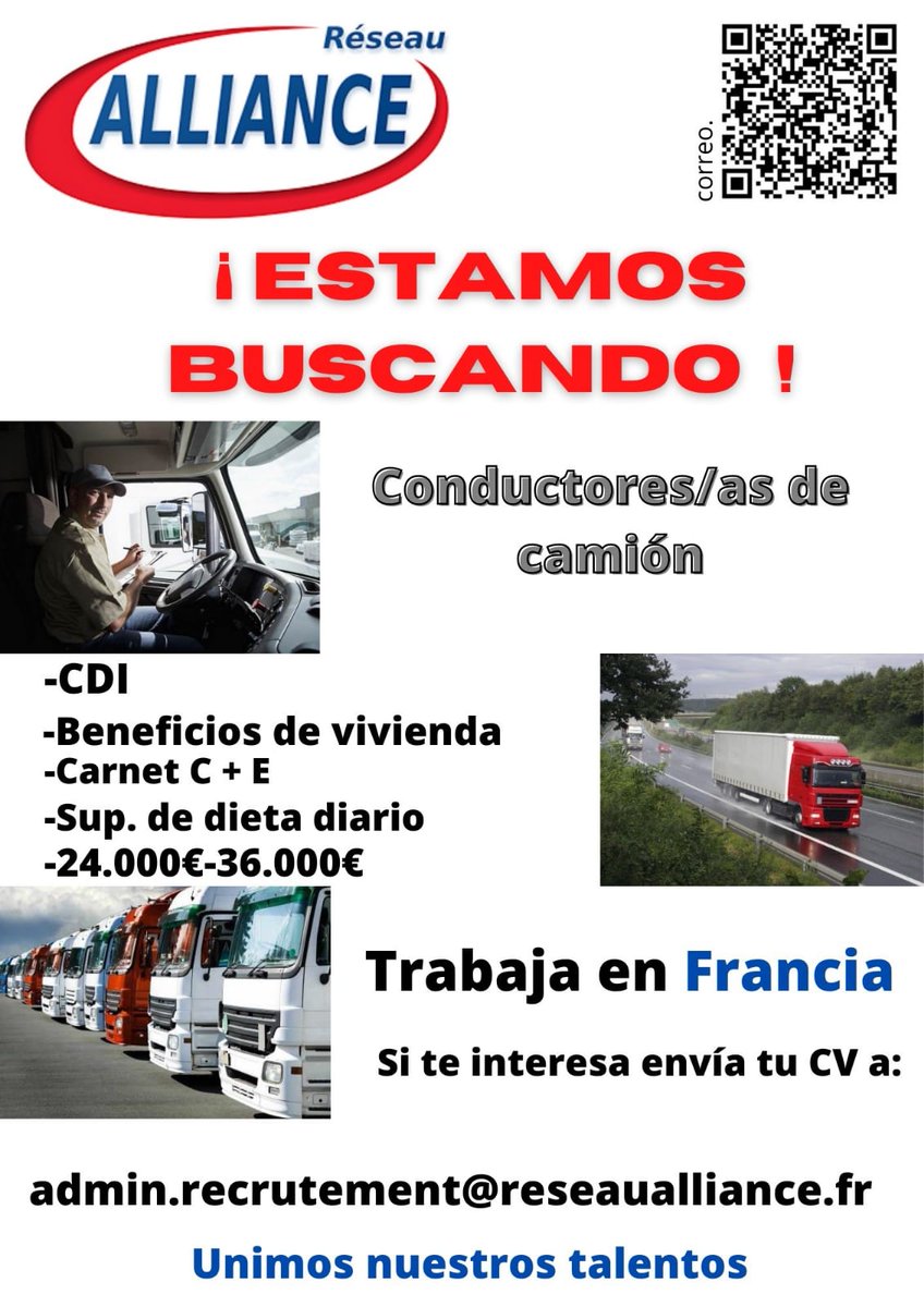 #trabajo #Francia #Alliance #chófer #conductor