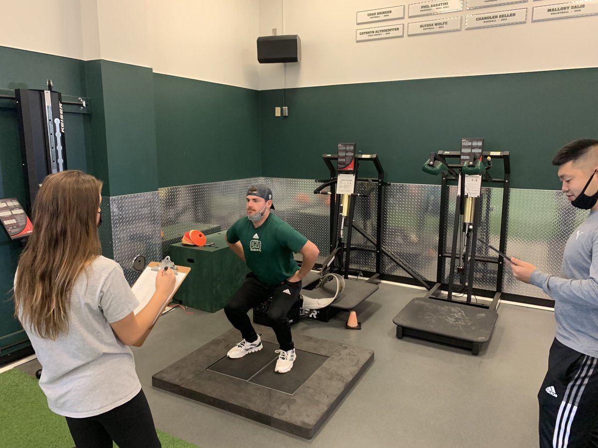 Ohio_Baseball's tweet photo. Shoutout to Dr. Jason White our Director of Performance Sciences &amp; his staff for measuring our guys in shoulder strength &amp; ground force out-put. Very beneficial data for our athletes moving forward! https://t.co/aq1LdaPkW2