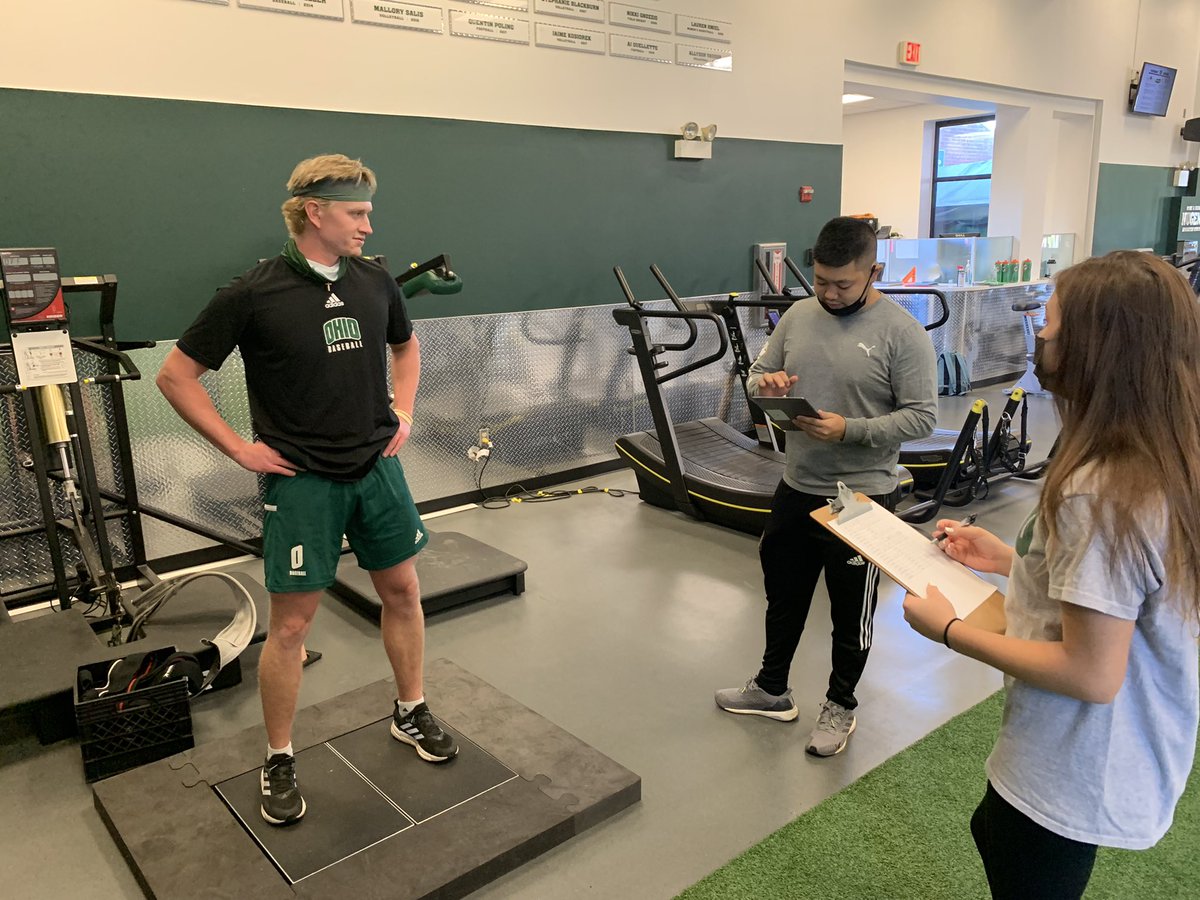Ohio_Baseball's tweet photo. Shoutout to Dr. Jason White our Director of Performance Sciences &amp; his staff for measuring our guys in shoulder strength &amp; ground force out-put. Very beneficial data for our athletes moving forward! https://t.co/aq1LdaPkW2