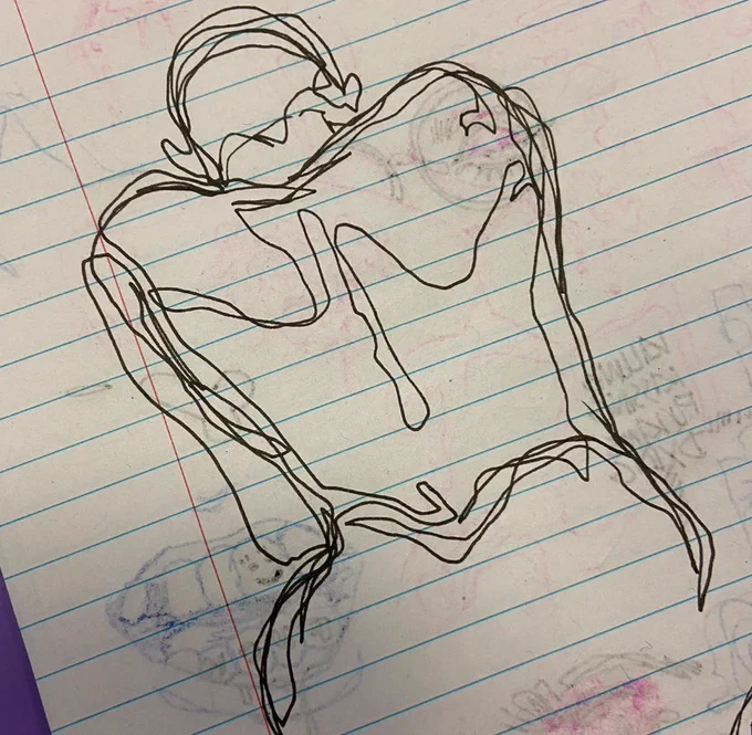 scribbling in class 