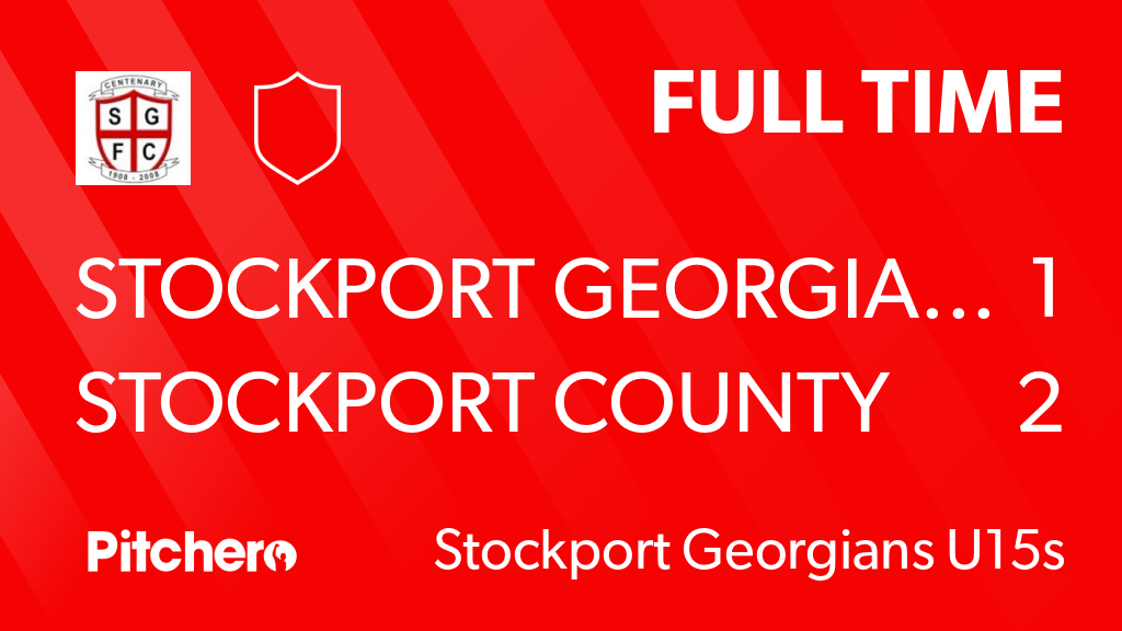 OfficialSGFC's tweet photo. FULL TIME: Stockport Georgians U15's 1 - 2 Stockport County Colts Blues U15's
#STOSTO #Pitchero
https://t.co/tIrxb7ztAY https://t.co/RC6dkfTkn3