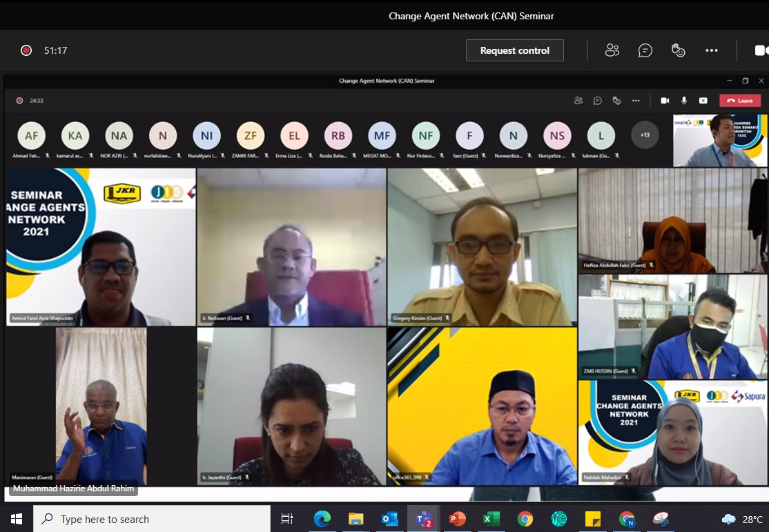J10Jkr's tweet photo. 7 Oktober 2021 – CAN Seminar Sesi 3 telah berlangsung  secara atas talian melalui Platform Microsoft TEAMS. Sesi ini telah berlangsung satu hari dan telah dihadiri oleh Change Agents seluruh negeri. Terima kasih kepada semua Change Agents yang terlibat. https://t.co/myAGSUnWLX