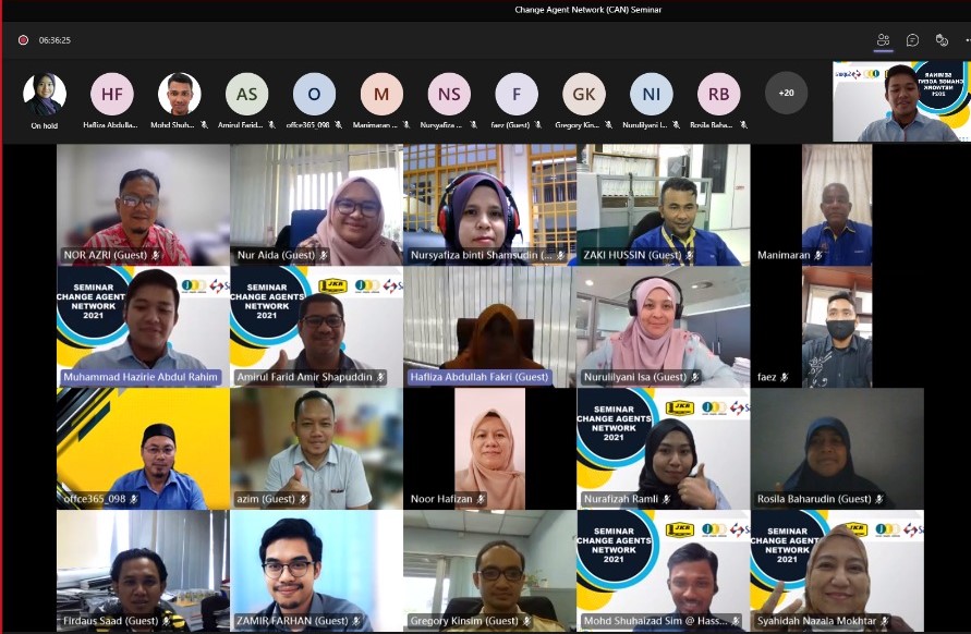 7 Oktober 2021 – CAN Seminar Sesi 3 telah berlangsung  secara atas talian melalui Platform Microsoft TEAMS. Sesi ini telah berlangsung satu hari dan telah dihadiri oleh Change Agents seluruh negeri. Terima kasih kepada semua Change Agents yang terlibat.