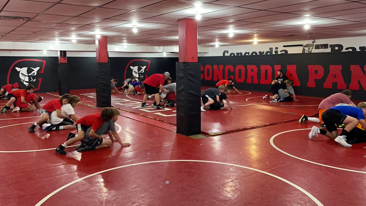 1st Day of Jr. High Practice . Close to 40 kids. 🤼‍♂️🏆