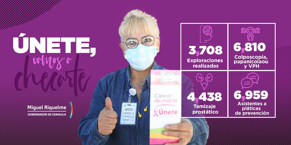 mrikelme's tweet photo. En #Coahuila sabemos que la prevención es la mejor estrategia en la lucha contra el cáncer; por eso, realizamos diversos estudios gratuitos a la población. 
¡Únete, vamos a checarte! https://t.co/qGV9IQfl0m