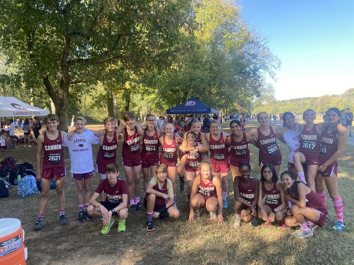 CannonAthletics's tweet photo. 👟🐾 Great times by our MS runners today at the championship meet! Tons of course records and even a few personal records! Huge thanks to Elizabeth Booker for bringing team socks for the team to wear in support of breast cancer awareness! #pinkstrong🎀 

#cannonxc https://t.co/2wsX4eLynU