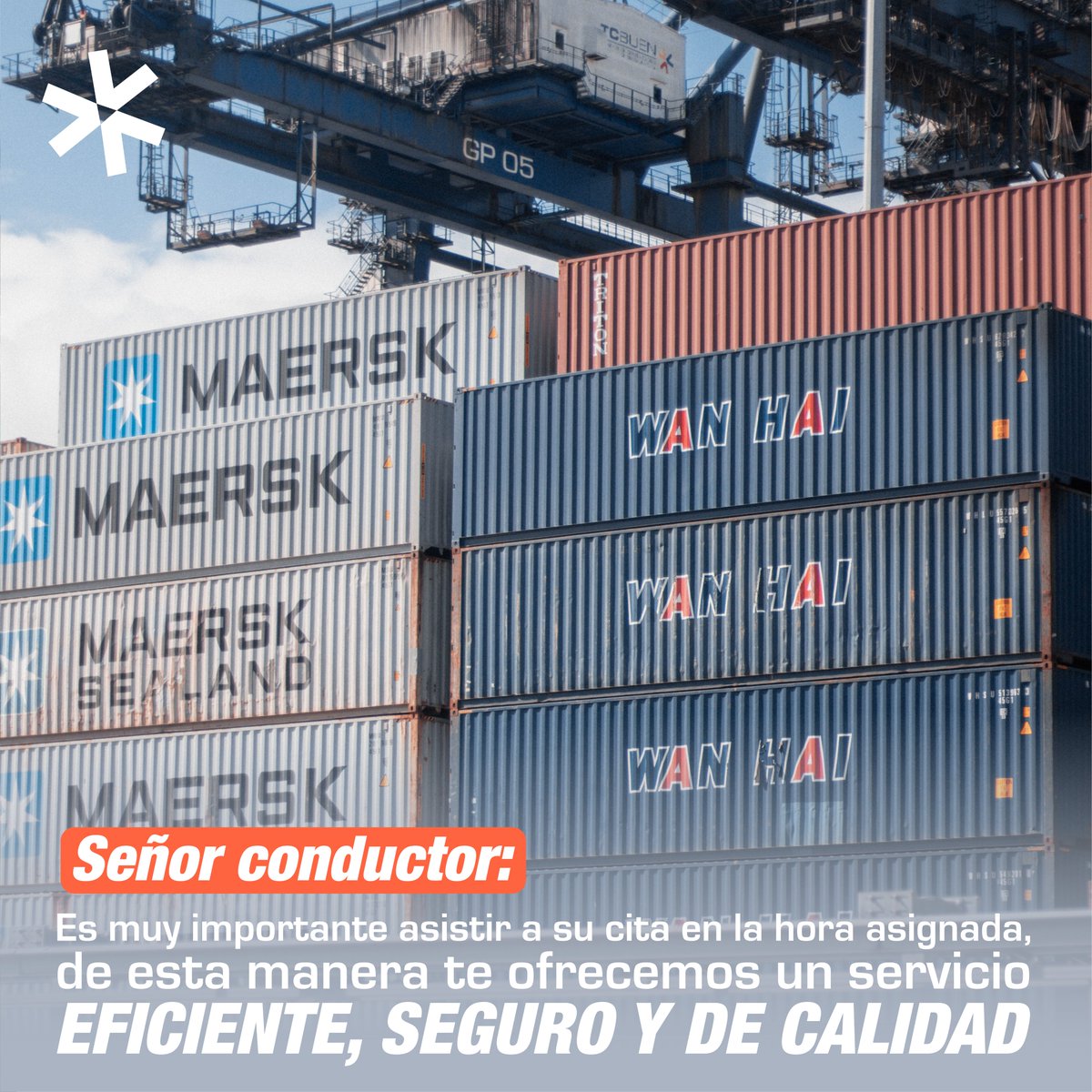 Tcbuensa's tweet photo. Queremos seguir brindándote nuestro mejor servicio, uno EFICIENTE, SEGURO Y DE CALIDAD👍

EN TCBUEN NO SOLO MOVEMOS CARGA, MOVEMOS TODO UN PAÍS🌎

#TCBUEN #Buenaventura #TerminalDeContenedores #ComercioExterior https://t.co/a4U3w3ay3Y