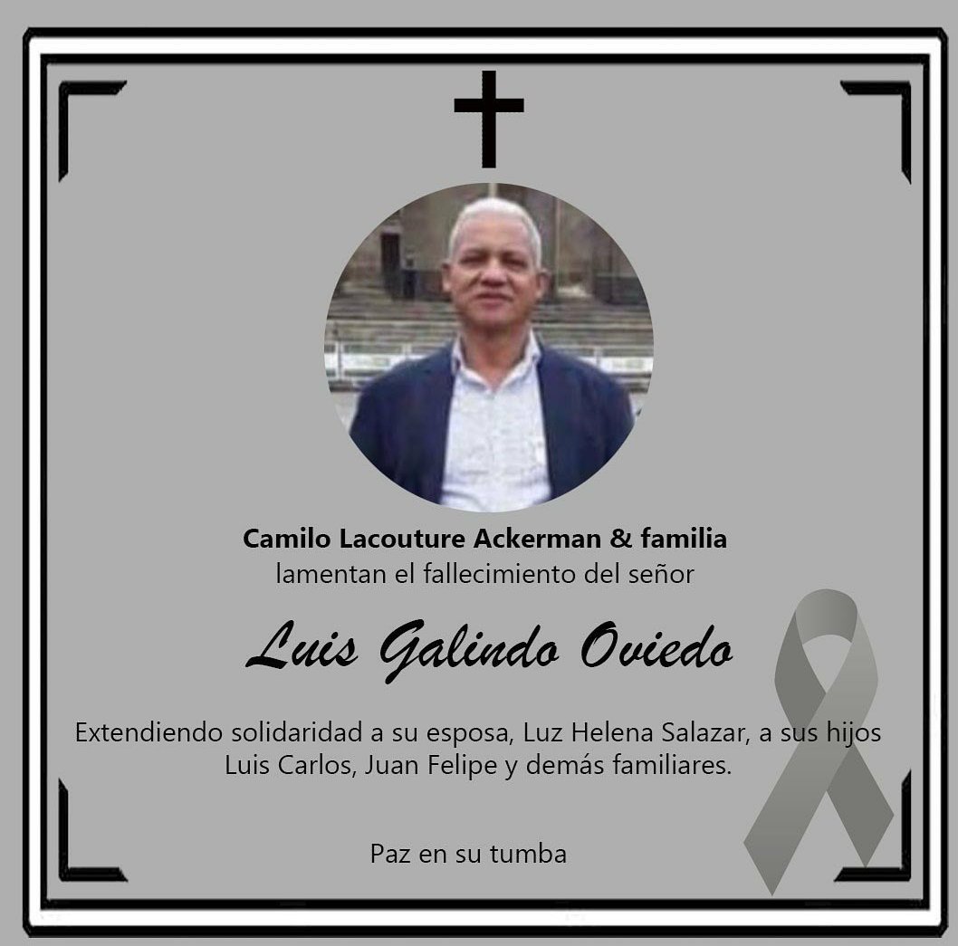 Mis más sentidas condolencias para mi amiga y coopartidaria <a href="/luzhsalazarl/">luzhsalazarl</a> y toda su familia por las triste partida de su señor esposo y padre Luis Galindo Oviedo, Dios lo acoja en su santo reino y brille para el la luz perpetúa 🙏🙏🙏🕯🕯🕯