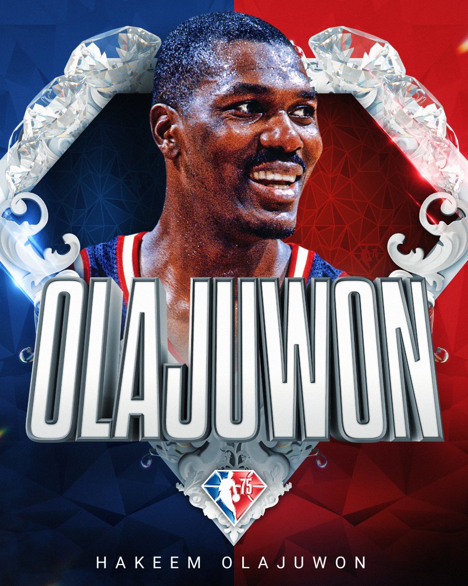 Selected to the NBA's 75th Anniversary Team... Hakeem Olajuwon! #NBA75