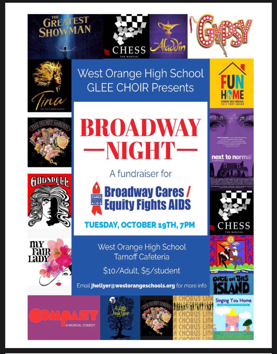 I’m looking forward to a great show this evening! 
<a href="/MrMooreWO/">Mr. Moore</a> 
<a href="/Dr_ScottCascone/">Dr. J. Scott Cascone</a> 
<a href="/woschools/">West Orange Schools</a>