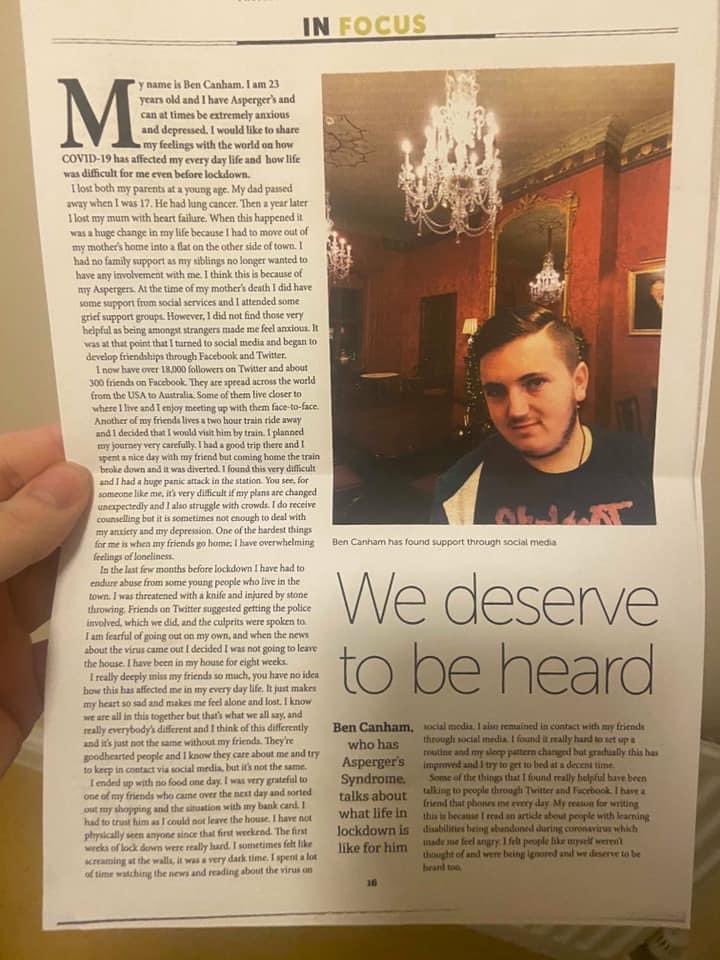 I think people with autism are very gifted intelligent people and should be proud of who they are and what they have I’d never change the person I am today I love being kind caring &amp; considerate towards others I have changed so many peoples lives because I shared my story.