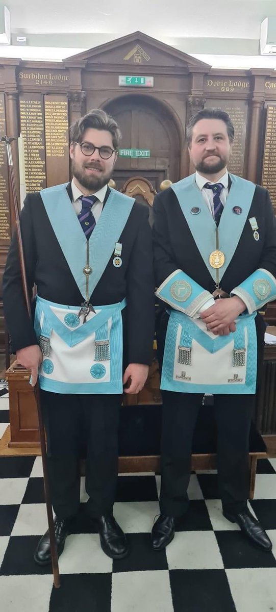 BroMartyn's tweet photo. And one with my Brother Senior Deacon @BenSimm43698571 who has no idea how much I’m going to be relying on him… https://t.co/aabrxxivwu