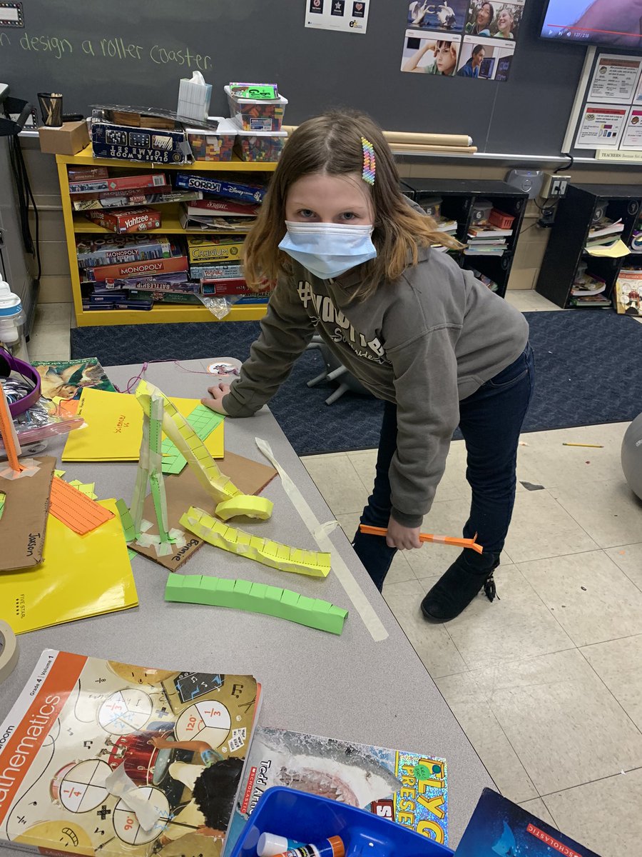 hyde4th's tweet photo. Students are almost ready to test their roller coasters. They are trying to see if their marble will have enough kinetic energy to make it all the way through the roller coaster ride! @HydePrincipal @HydeElem #GoWarriors https://t.co/PznlZdcVy7