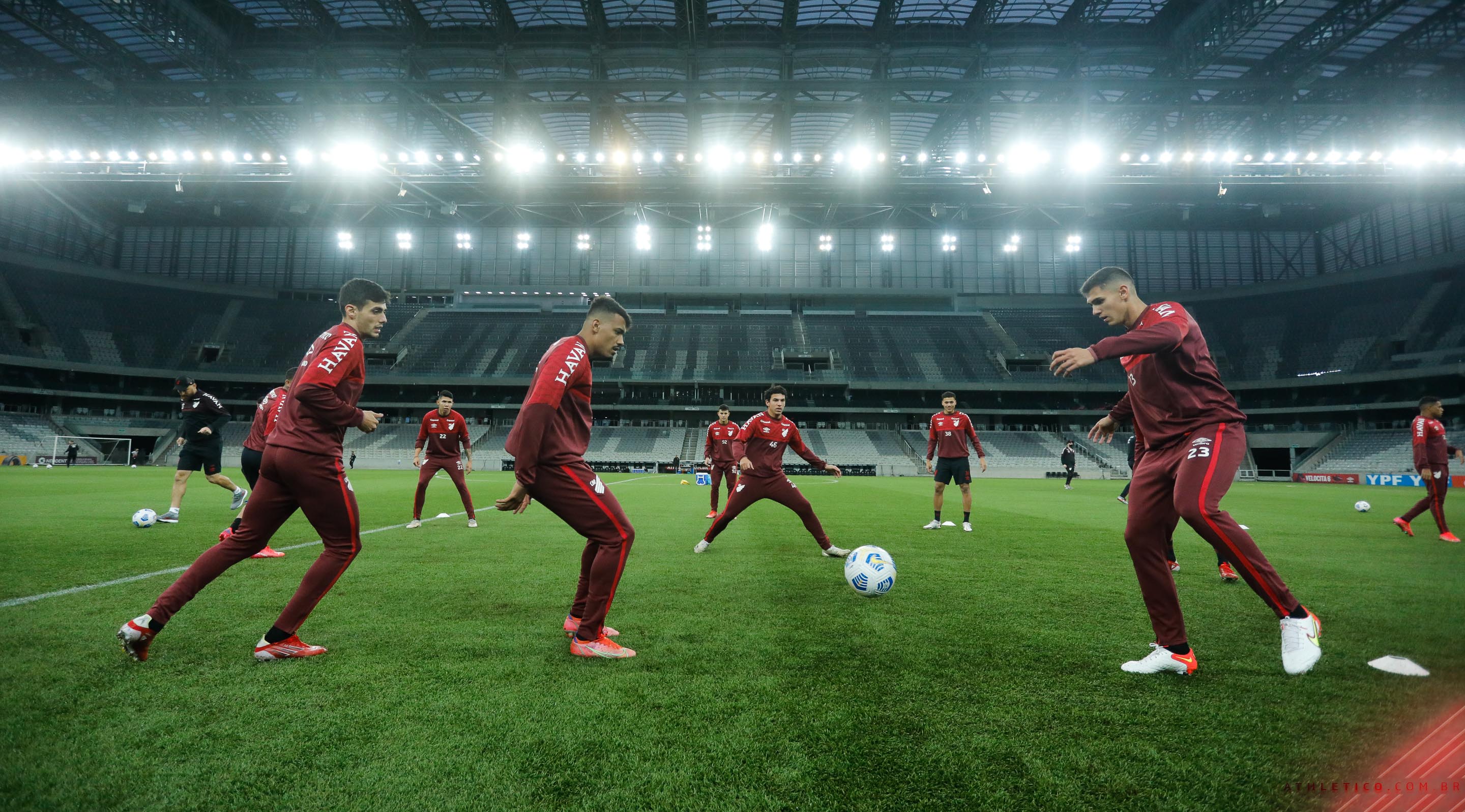 Furacão faz seu último treino antes do duelo diante do Flamengo. Foto: José Tramontin/athletico.com.br 