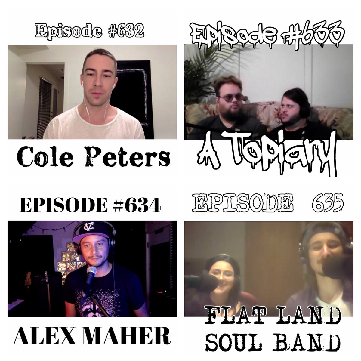 WitchpoliceFM's tweet photo. Next four episodes comin’ at ya: @tiltedspheres, A Topiary, @alexmahermusic, plus five(!) others in the can waiting to be released soon!

#contentcontentcontent
#cantstopwontstop https://t.co/FhZ7AlFGpu